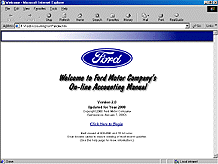 Ford Accounting Manual Welcome Page